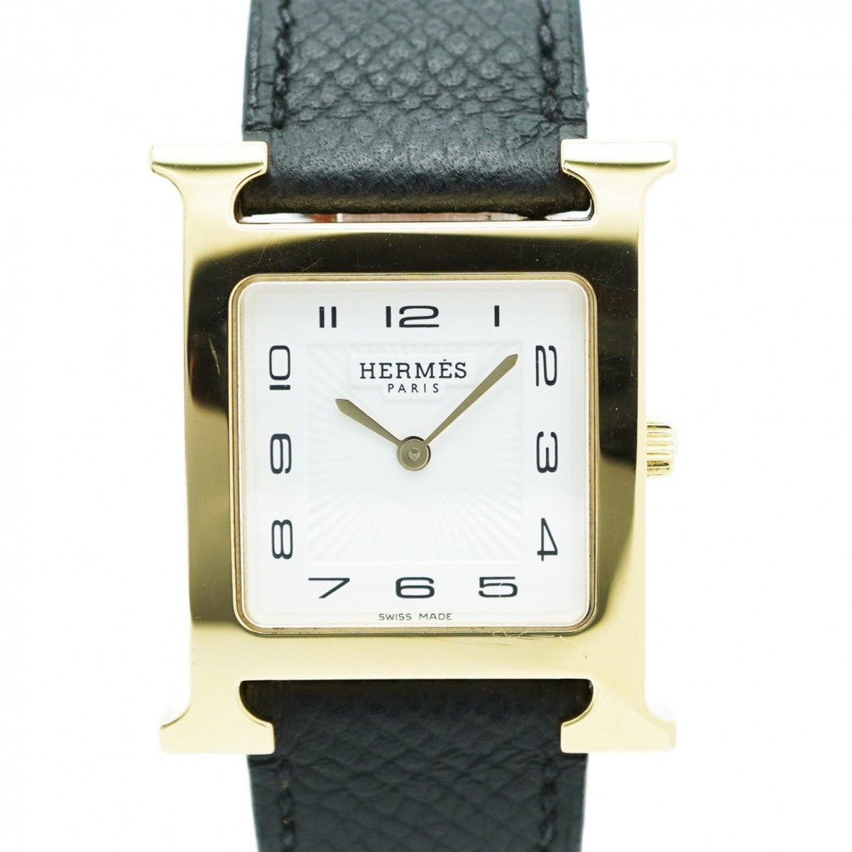 Gebrauchte Herm?s H Uhr HH1.501 Weißes Zifferblatt Damen 