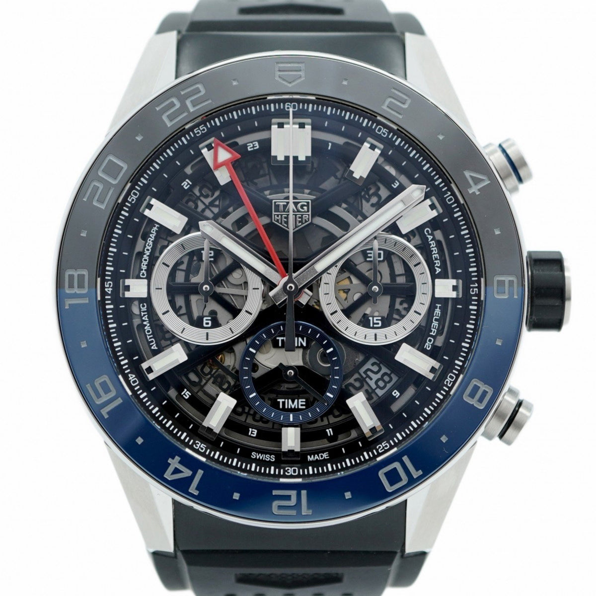 Gebrauchte Tag Heuer Carrera CBG2A1Z Skelett-Zifferblattuhr für Herren 