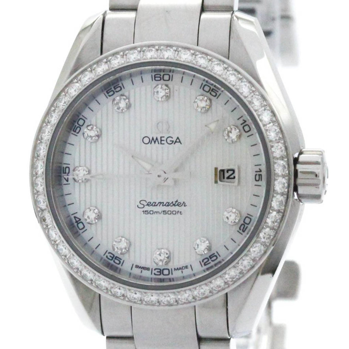 Gebrauchte OMEGA Seamaster Aqua Terra Diamond MOP Damenuhr 231.15.30.61.55.001 BF574104 