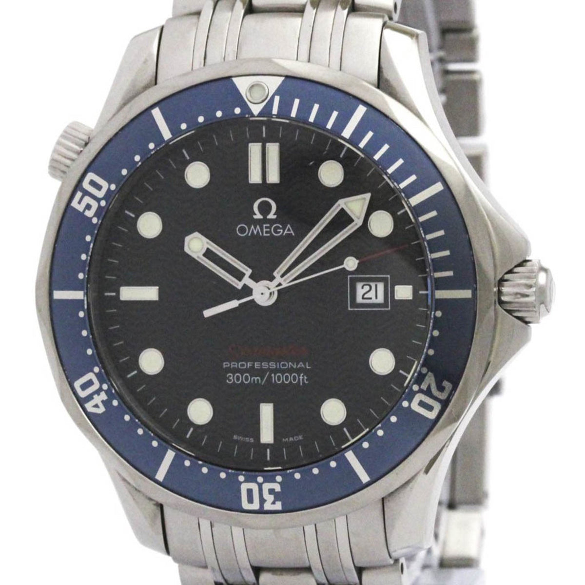 Gebrauchte OMEGA Seamaster Professional 300M Quarz Herrenuhr 2221.80 poliert 