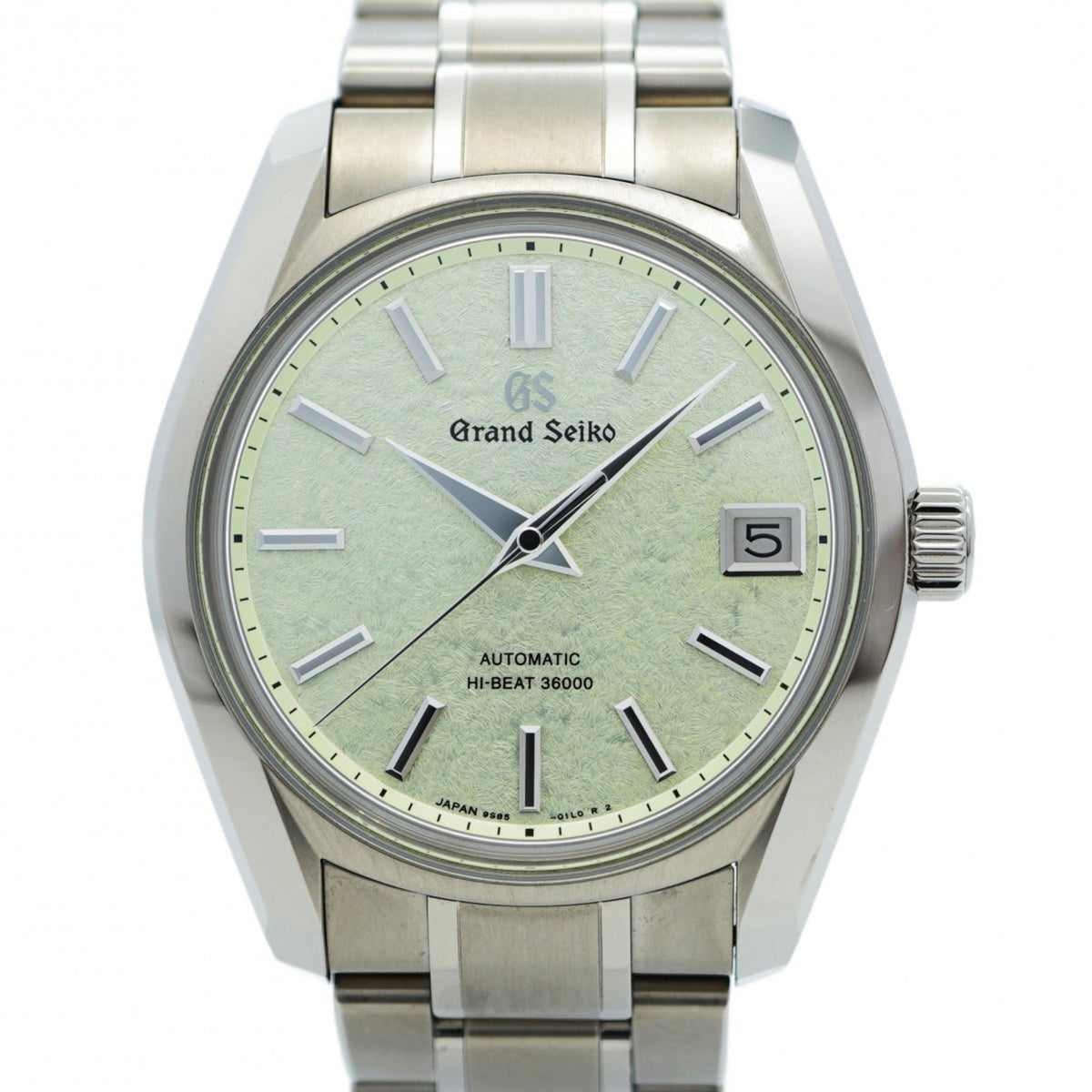 Gebrauchte Seiko Grand 9S85-02D0 Herrenuhr mit grünem Zifferblatt 