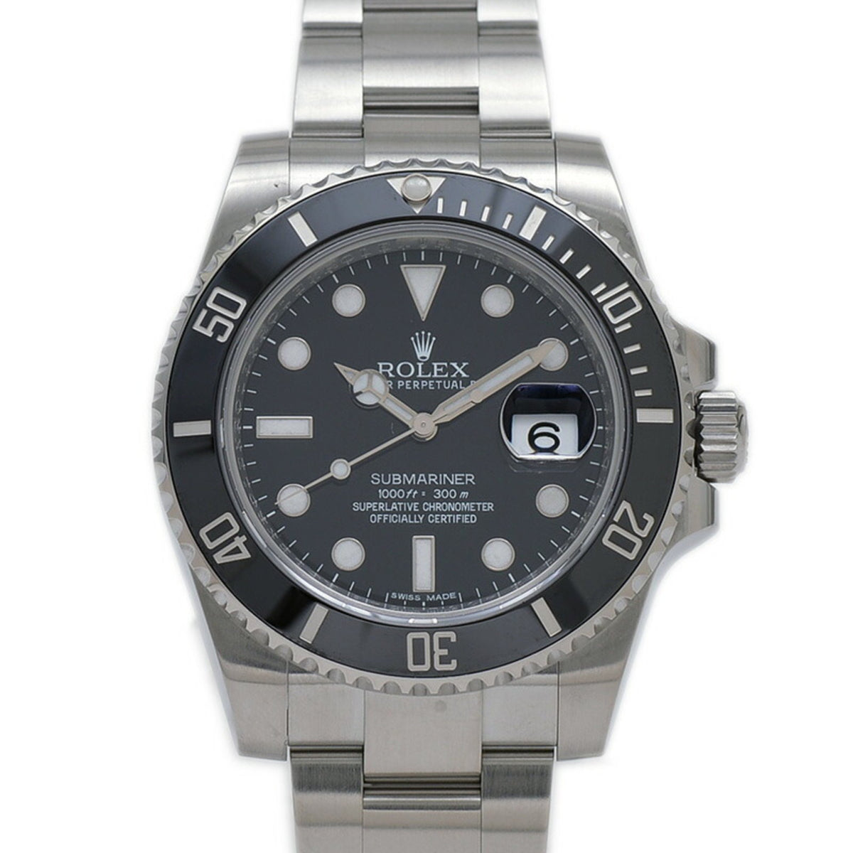 Gebrauchte Rolex Submariner Date Watch 116610LN Schwarzes Zifferblatt Zufallsseriennummer Herren 
