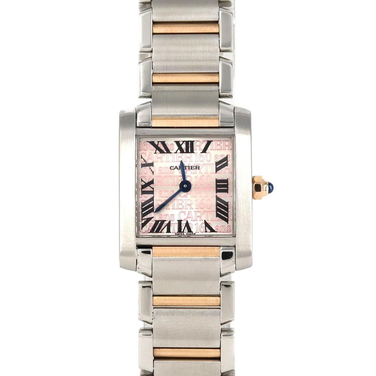 Gebrauchte Cartier Tank Francaise SM PG Combi 160. Jahrestag W51036Q4 SSxPG Armbanduhr Quarz 