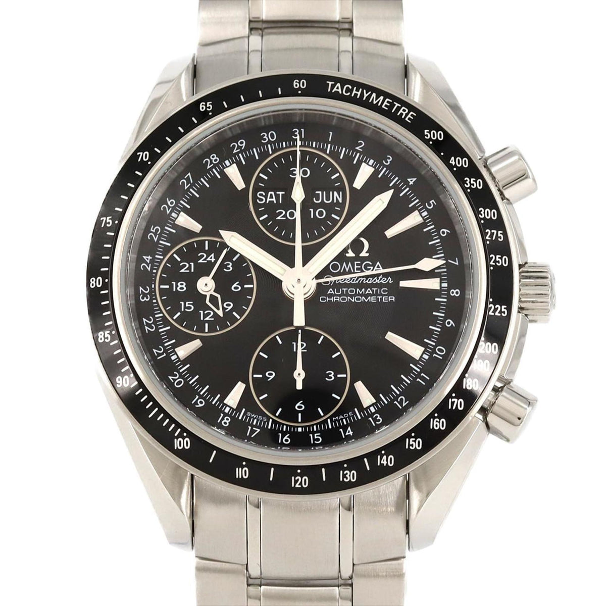 Gebrauchte Omega Speedmaster Day Date 3220.50 SS Automatikuhr 