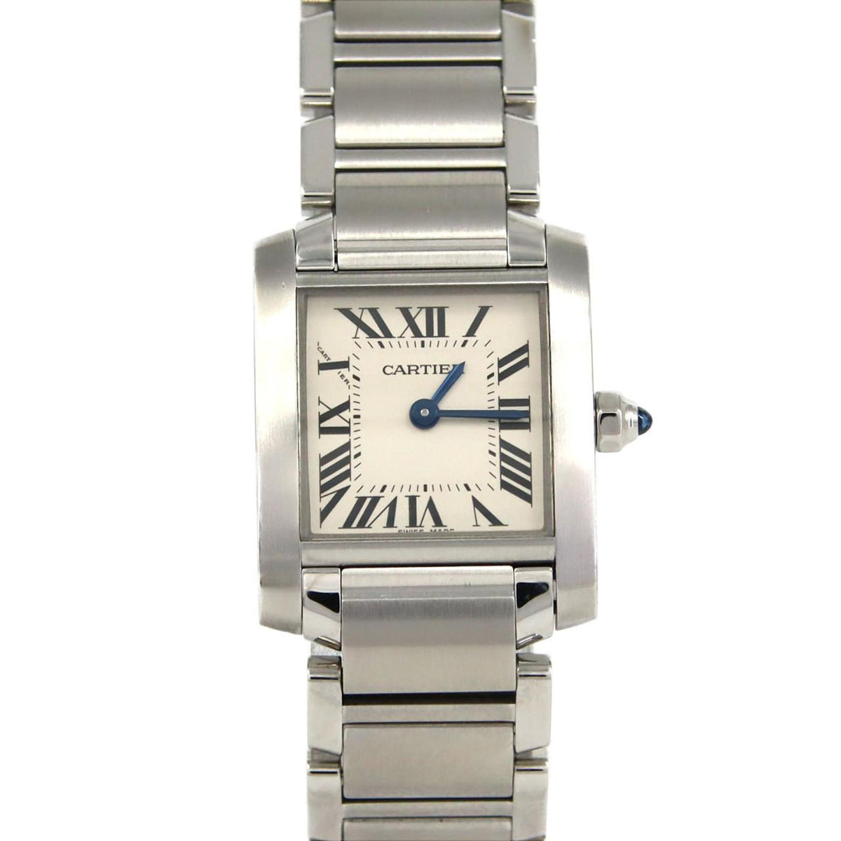 Pre-Owned Cartier Tank Fran?aise SM W51008Q3 Stainless Steel Quartz Watch