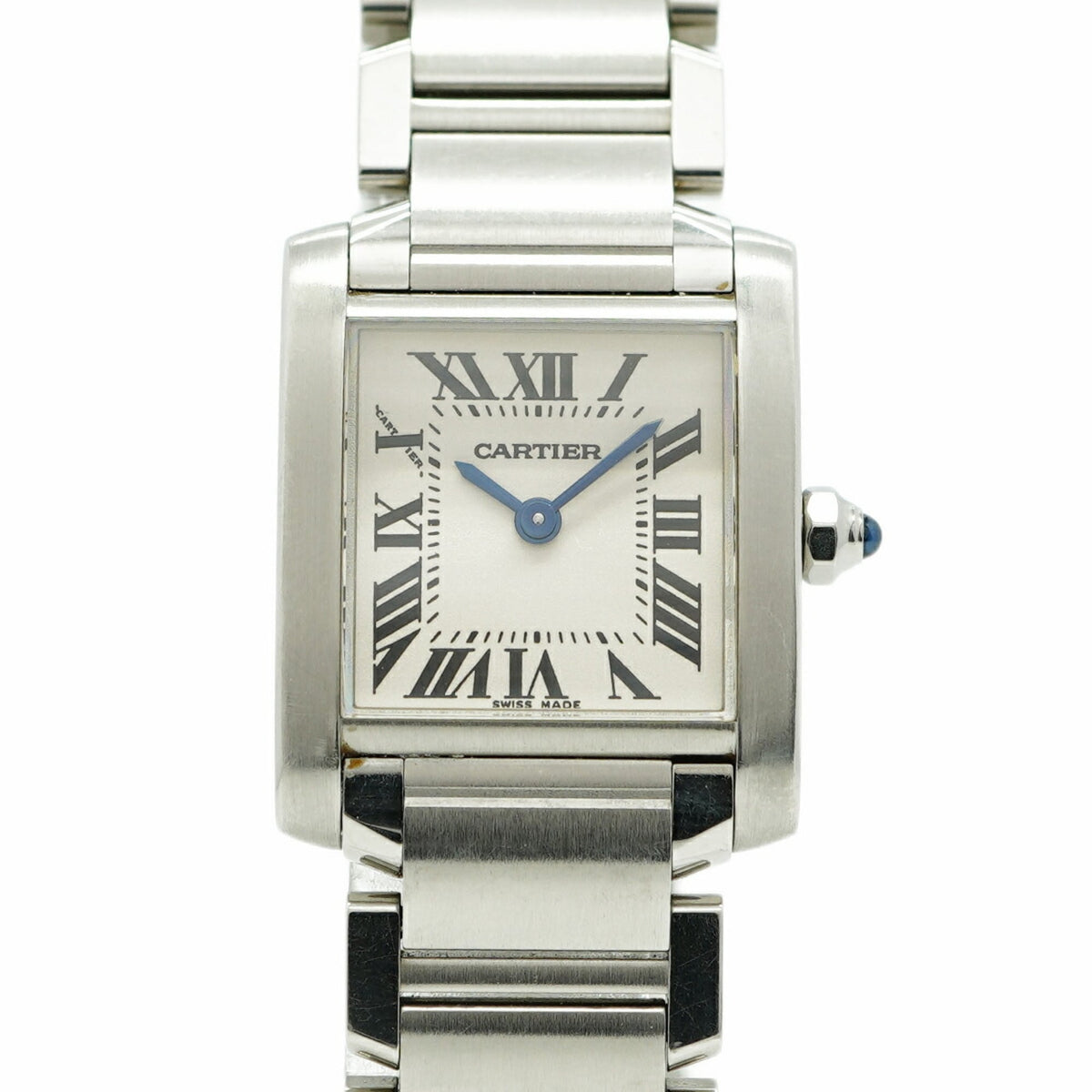Pre-Owned Cartier Tank Fran?aise SM W51008Q3 Ivory Dial Women's Watch