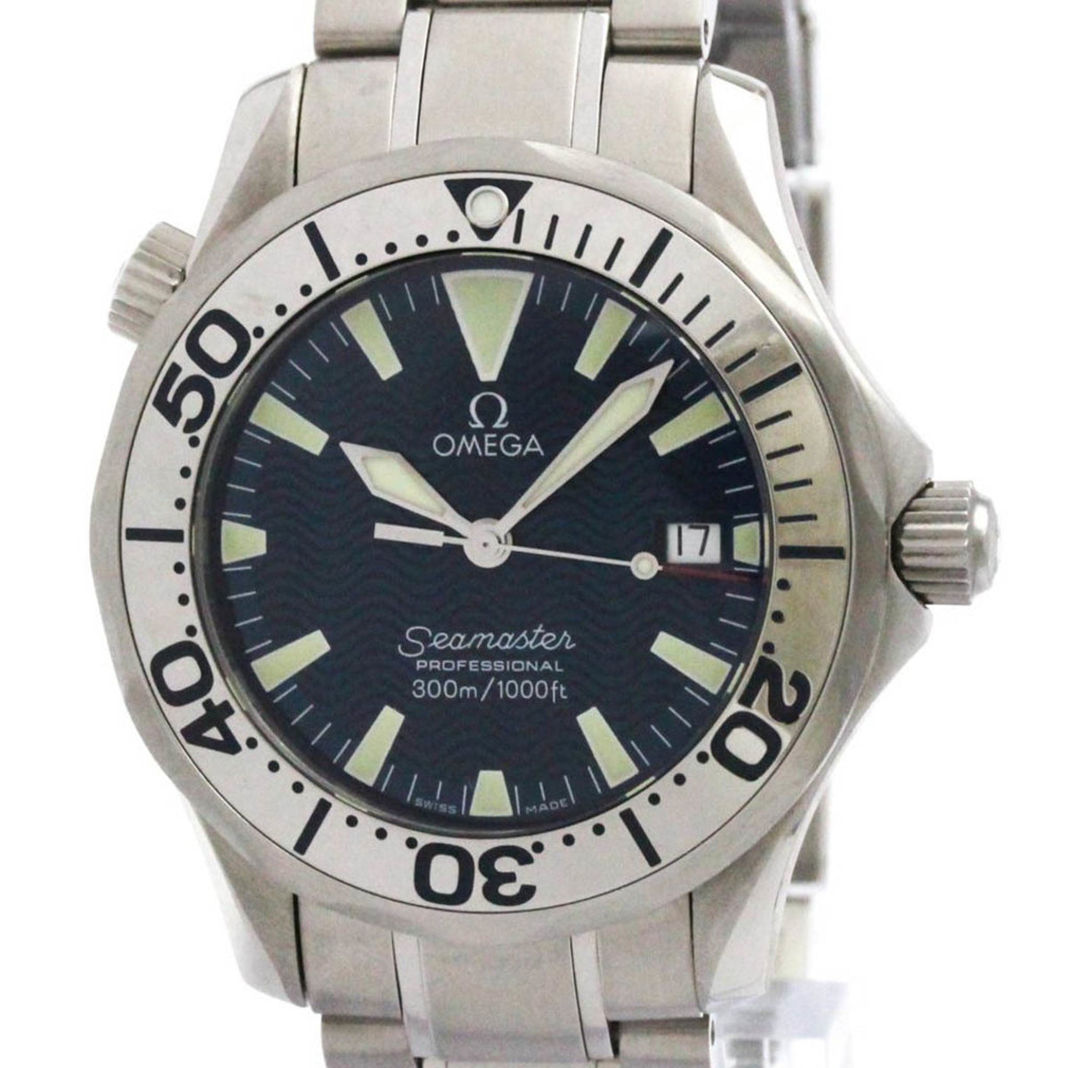 Pre-Owned OMEGA Seamaster Professional 300M Steel Mid Size Watch 2263.80 Polished