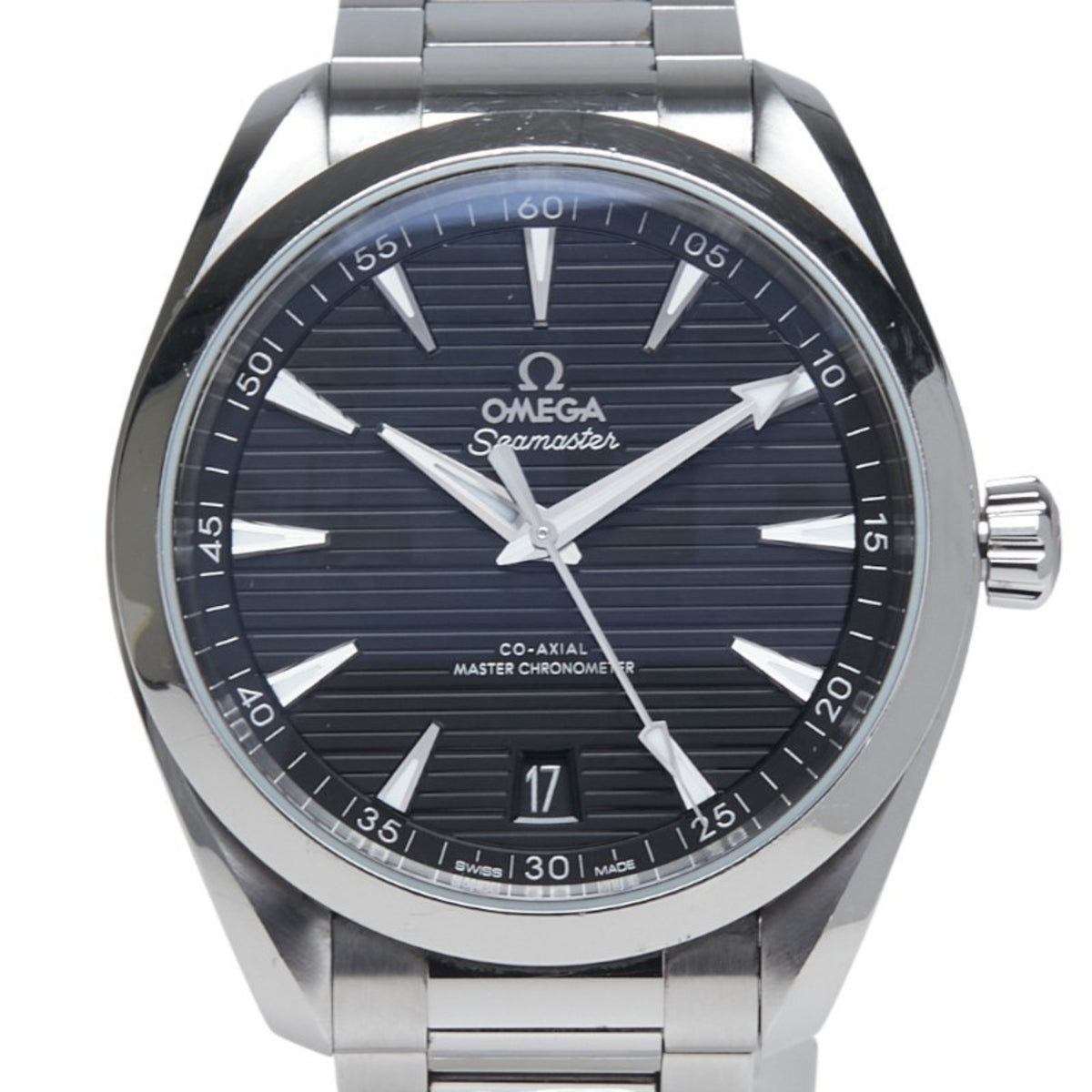 Gebrauchte OMEGA Seamaster Aqua Terra Co-Axial Master Chronometer Uhr 220.10.41.21.01.001 Automatik Schwarzes Zifferblatt Edelstahl Herren 