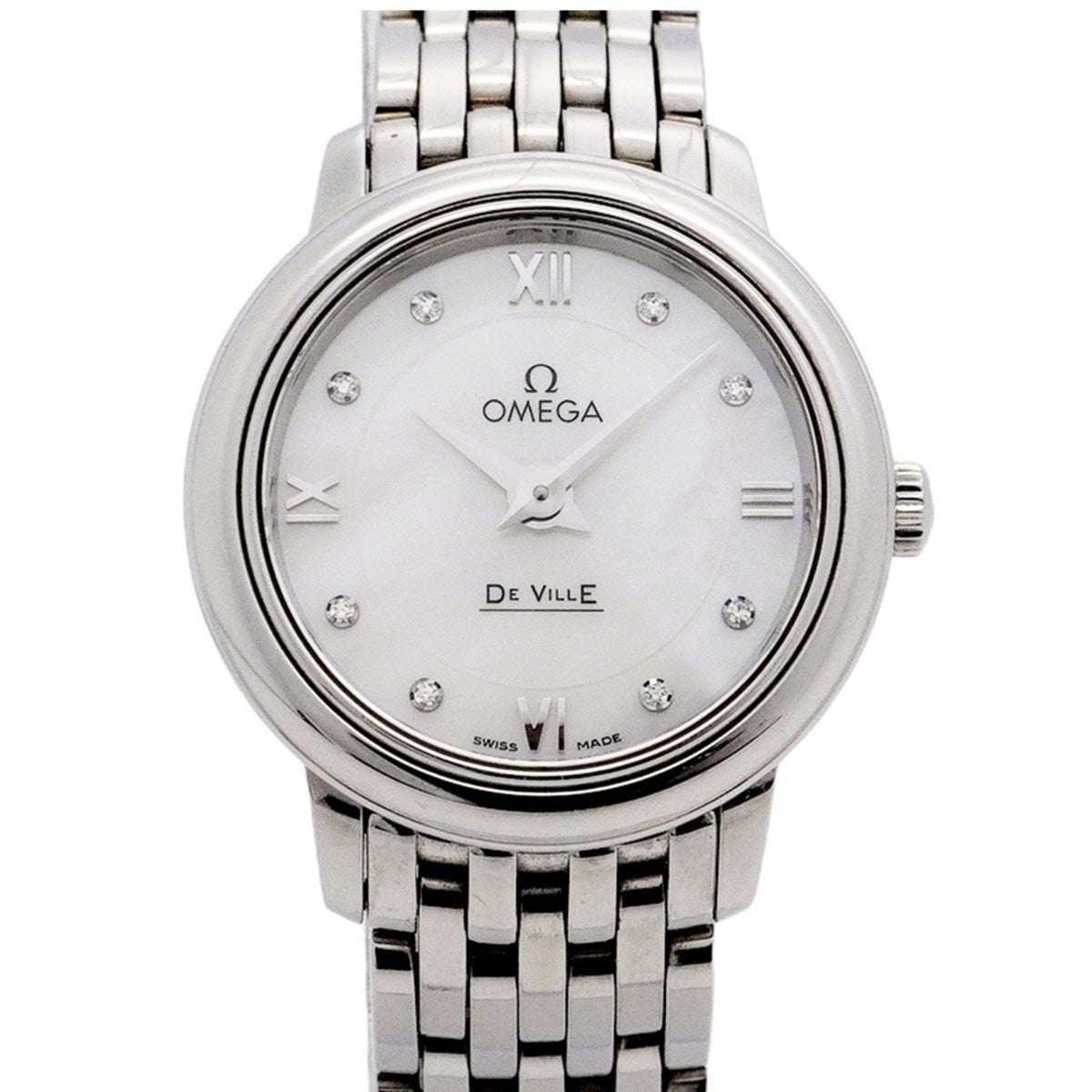 Pre-Owned Omega De Ville 424.10.24.60.55.001 White Dial Women's Watch