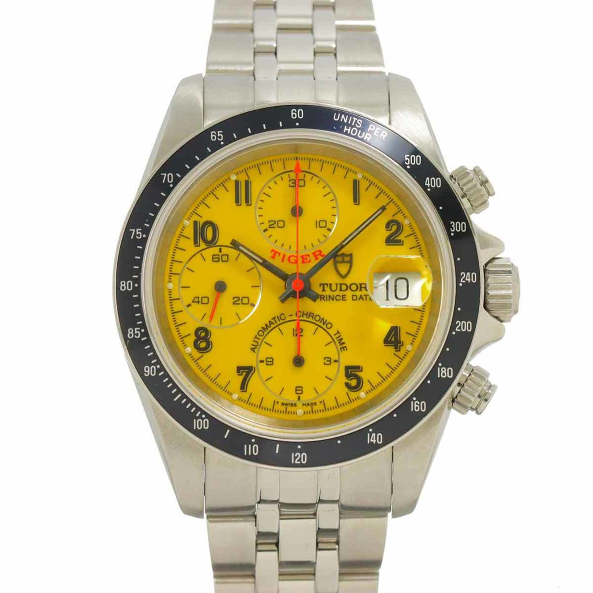 Pre-Owned Tudor Chronotime Tiger Prince Date 79260 Men's Watch, Yellow, Automatic