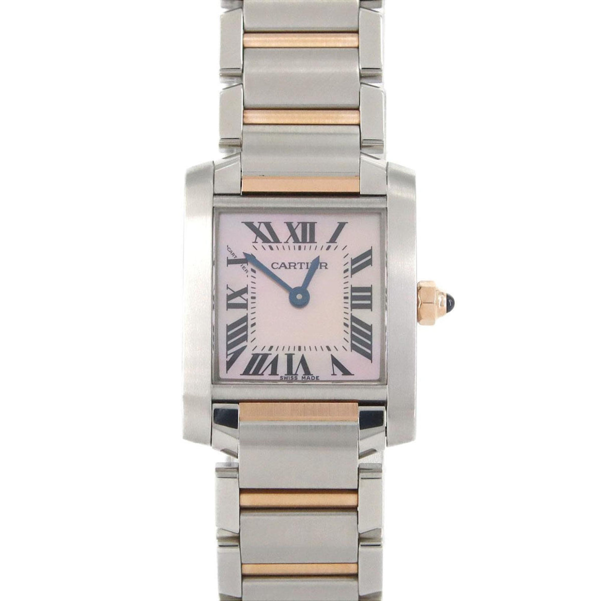 Gebrauchte Cartier Tank Francaise SM PG Combi W51027Q4 SSxPG Armbanduhr Quarz 