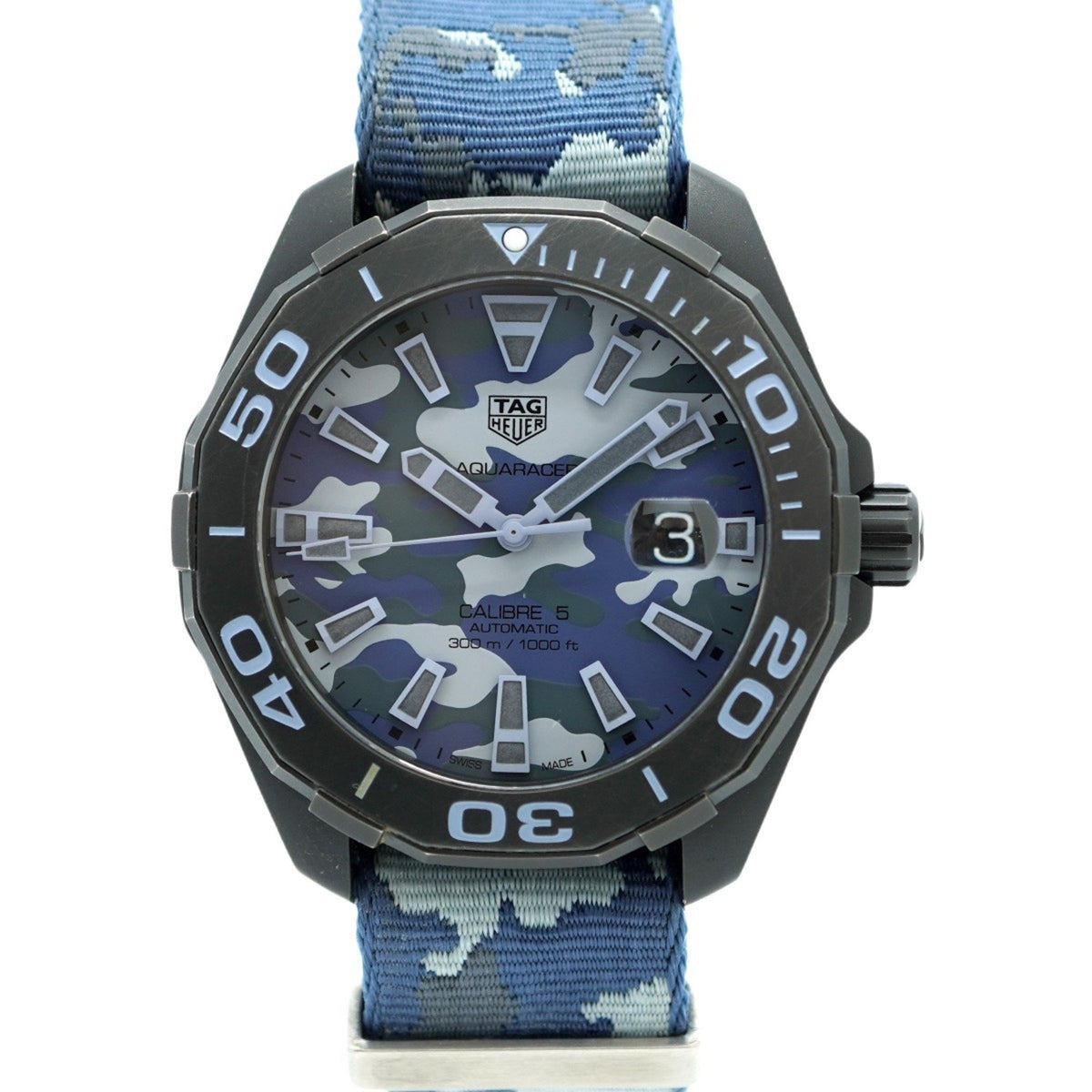 Gebrauchte TAG Heuer Aquaracer WAY208D Herrenuhr mit blauem Zifferblatt 