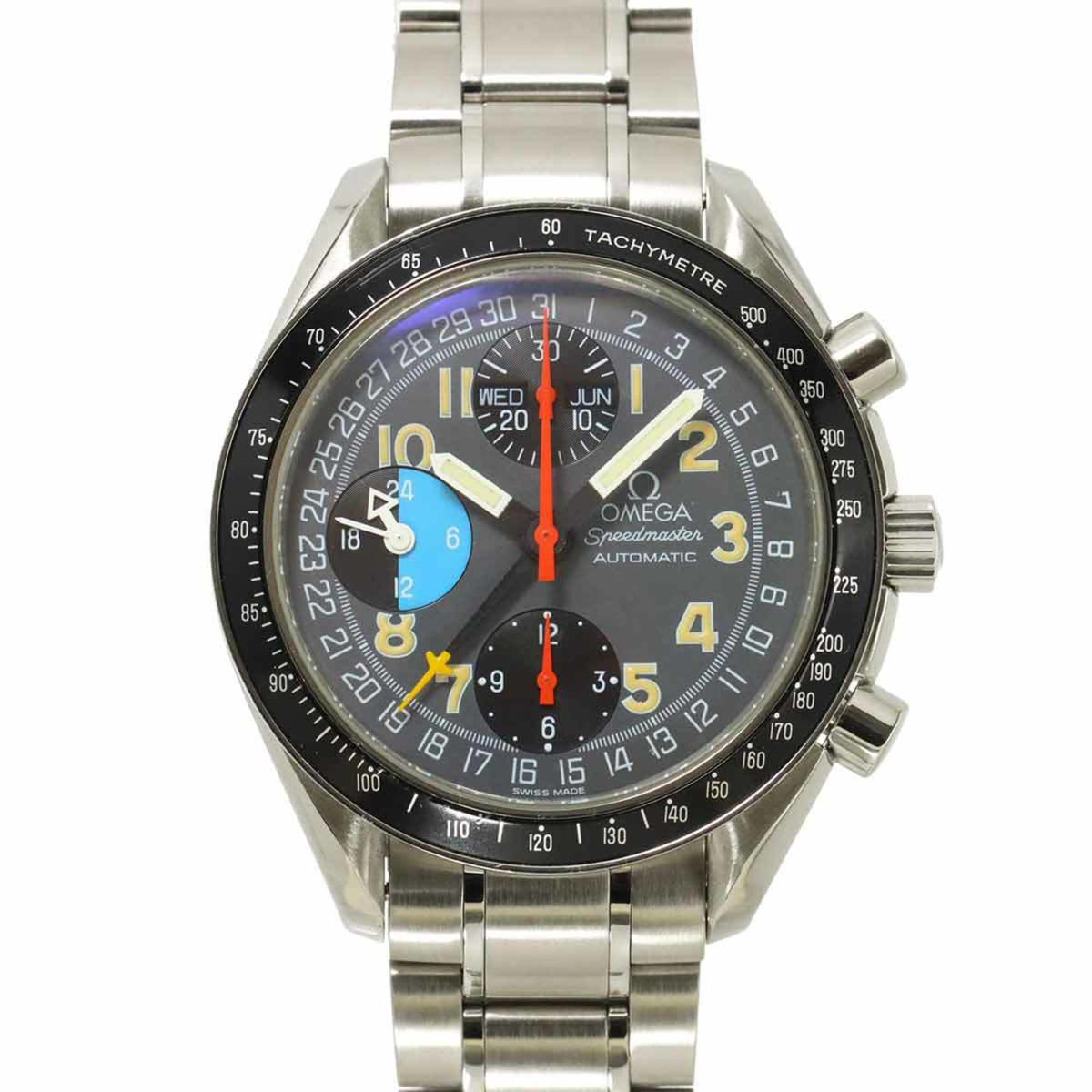 Pre-Owned OMEGA Speedmaster Mark 40 AM/PM Triple Calendar 3520 53 Men's Watch Gray Automatic