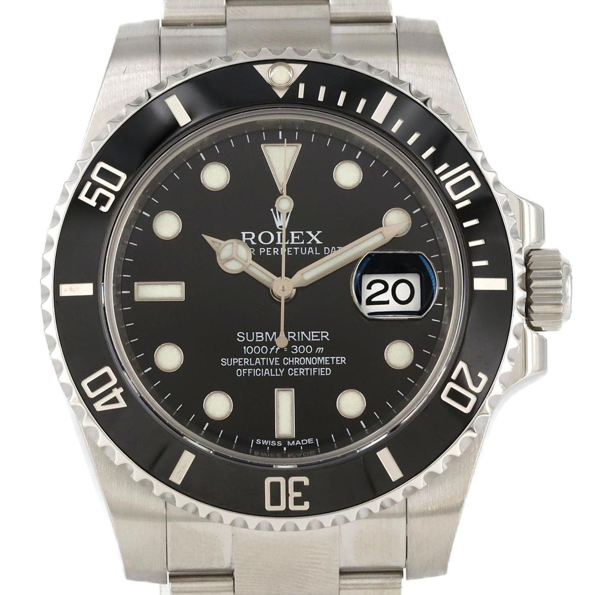 Pre-Owned Rolex Submariner Date 116610LN Stainless Steel Automatic Watch with Random Number