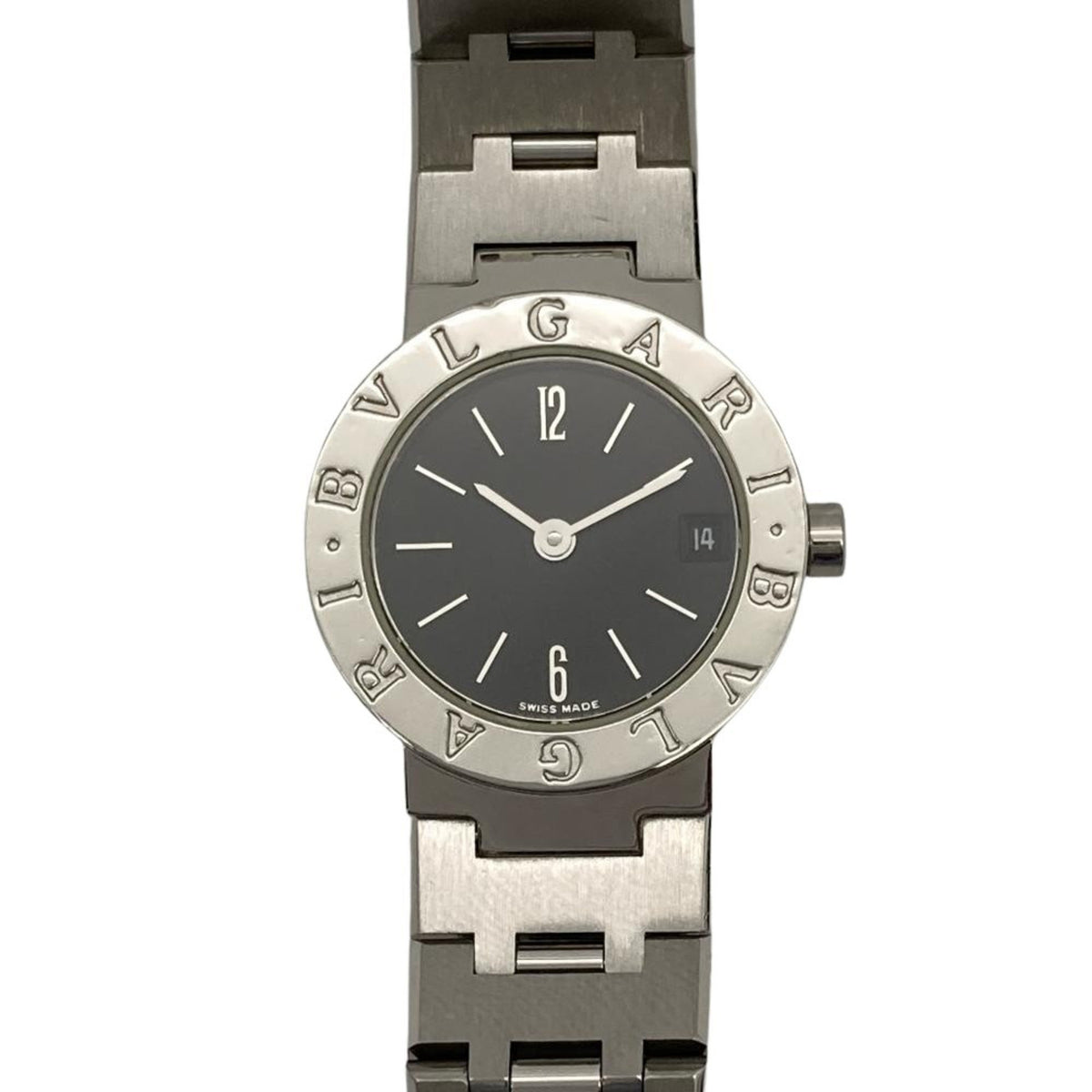 Pre-Owned BVLGARI BB23SS Wristwatch Quartz Black Dial SS Ladies