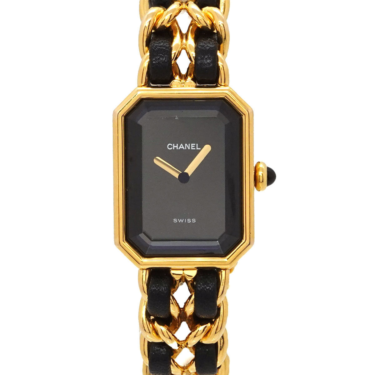 Pre-Owned Chanel Premiere Large Size H0001 Women's Watch Black Gold Quartz