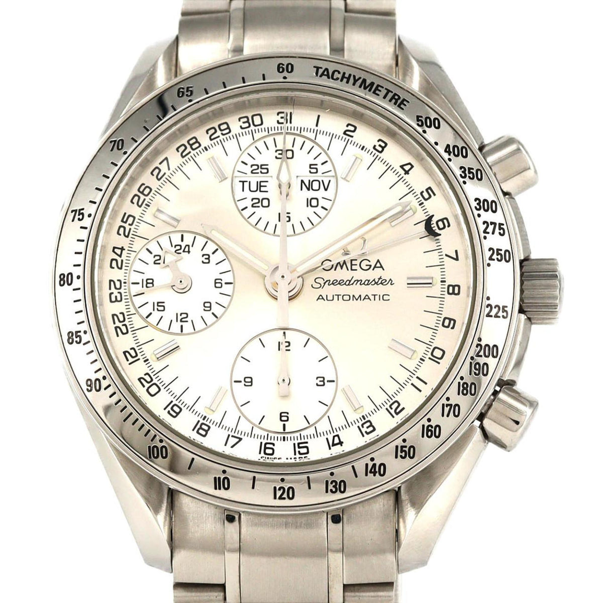 Pre-Owned Omega Speedmaster Day Date 3523.30 Stainless Steel Automatic Watch