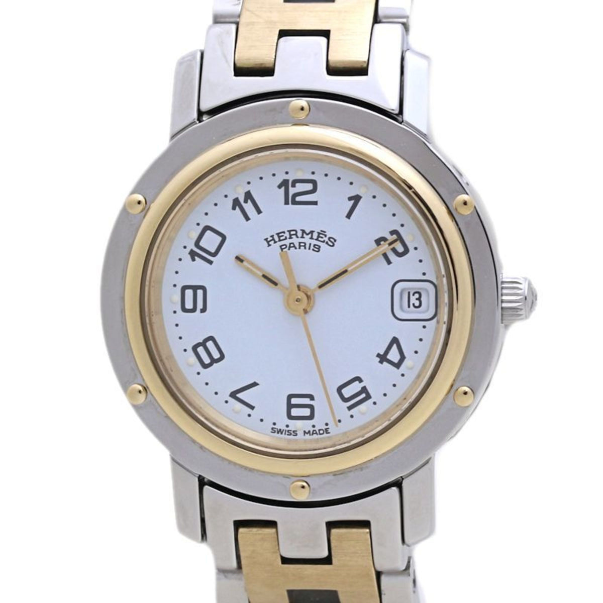 Pre-Owned HERMES Clipper Watch with Old Buckle, Women's, CL4.220.130, 3752SS, GP 40052
