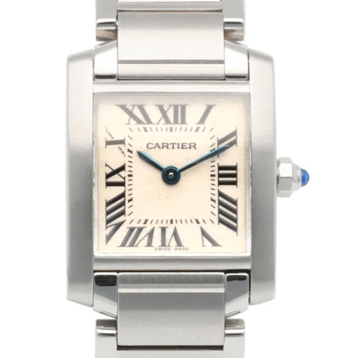 Gebrauchte Cartier Tank Francaise SM Uhr Edelstahl 2384 Quarz Damen CARTIER 