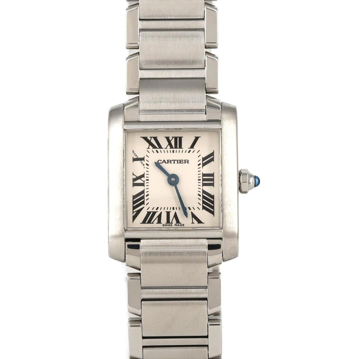 Pre-Owned Cartier Tank Fran?aise SM W51008Q3 Stainless Steel Quartz Watch