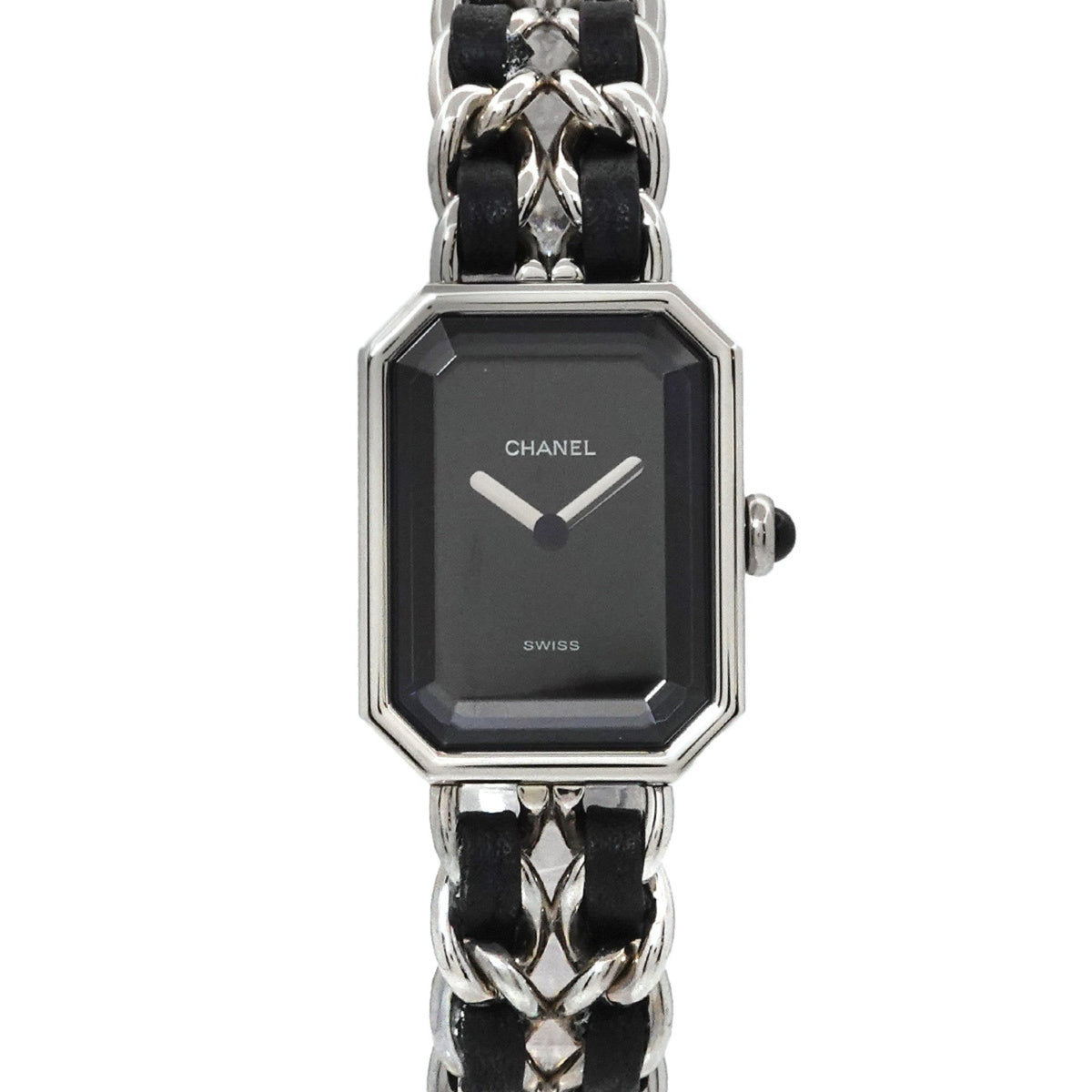 Pre-Owned CHANEL Premiere Women's Watch, Size L, H0451, Black and Silver, Quartz Movement