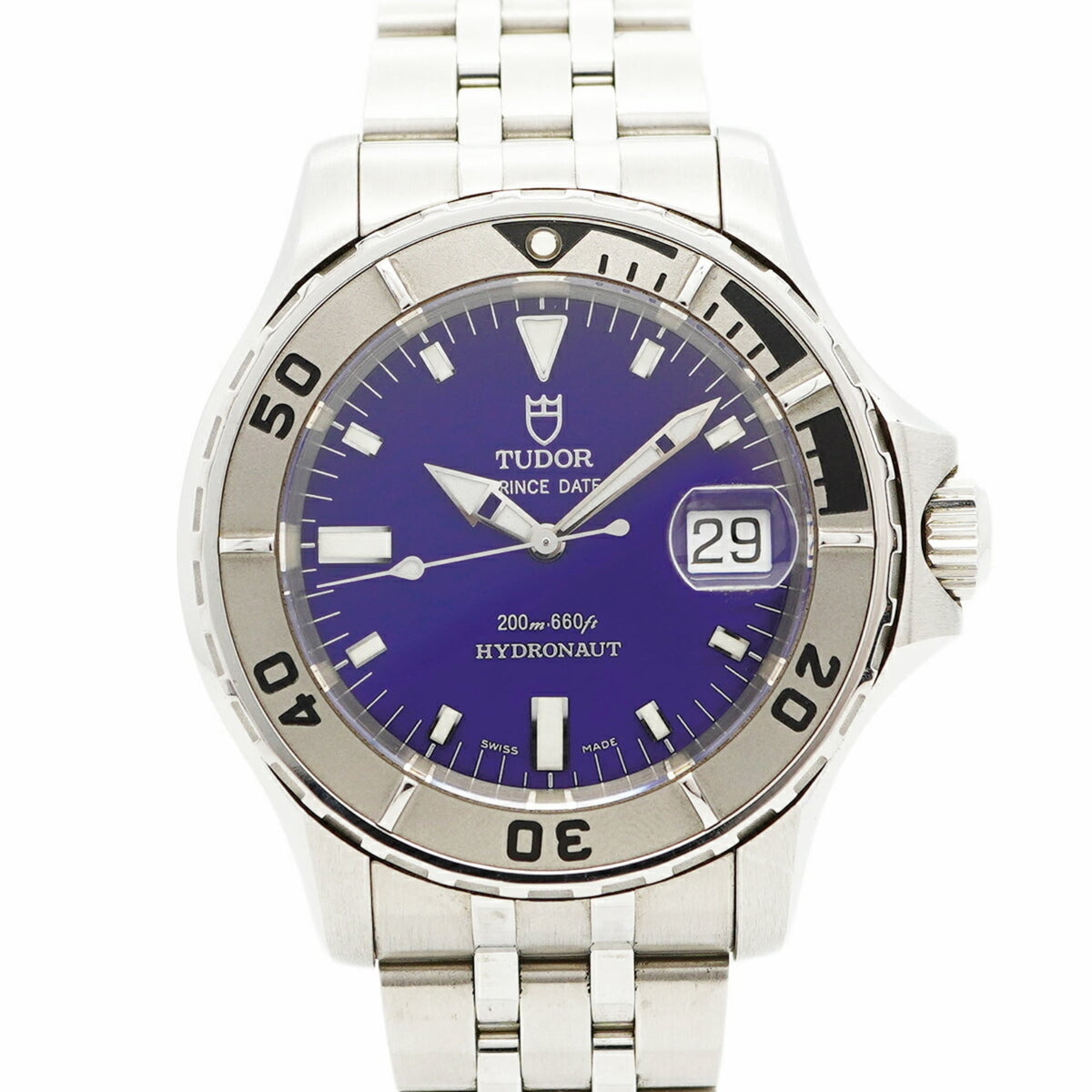Pre-Owned Tudor Prince Date Hydronaut 89190 Blue Dial Men's Watch