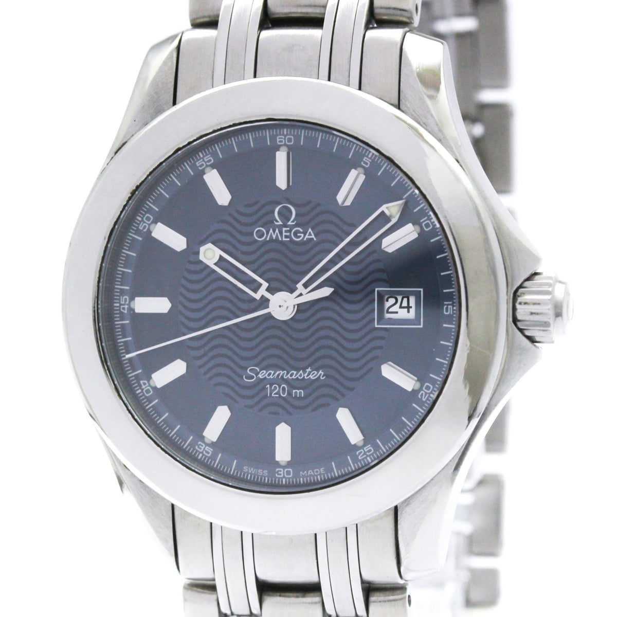 Pre-Owned OMEGA Seamaster 120M Steel Quartz Mens Watch 2511.81 Polished