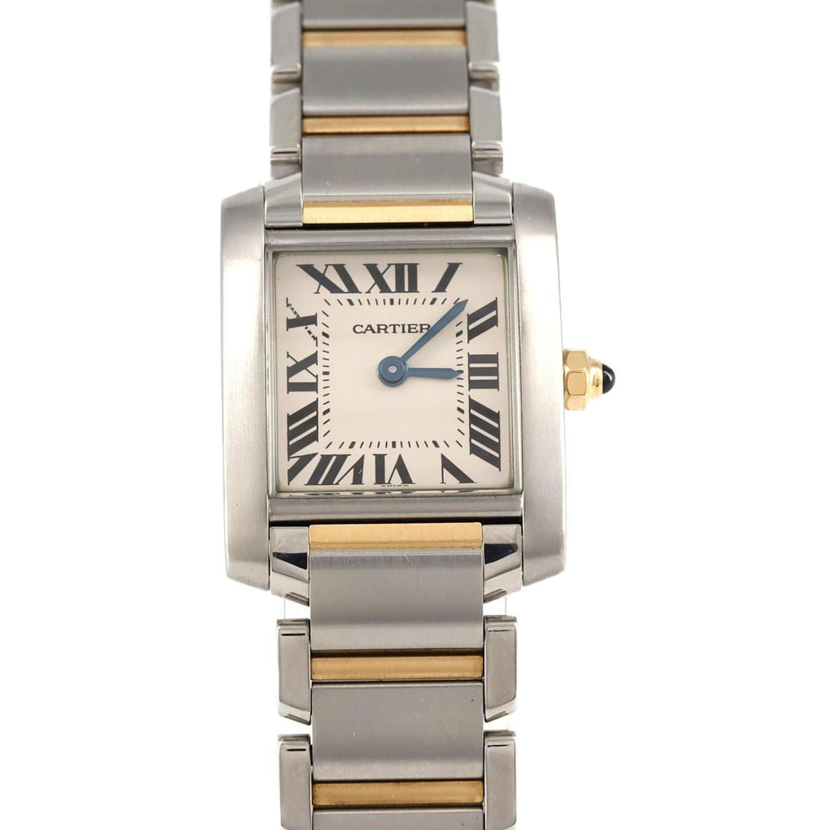 Gebrauchte Cartier Tank Francaise SM Combi W51007Q4 SSxYG Armbanduhr Quarz 