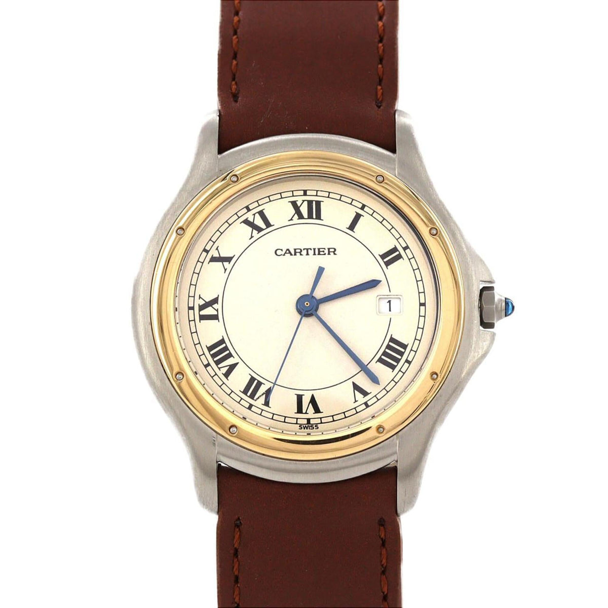 Pre-Owned Cartier Panth?re Cougar LM Two-Tone W350068A SSxYG Quartz Watch