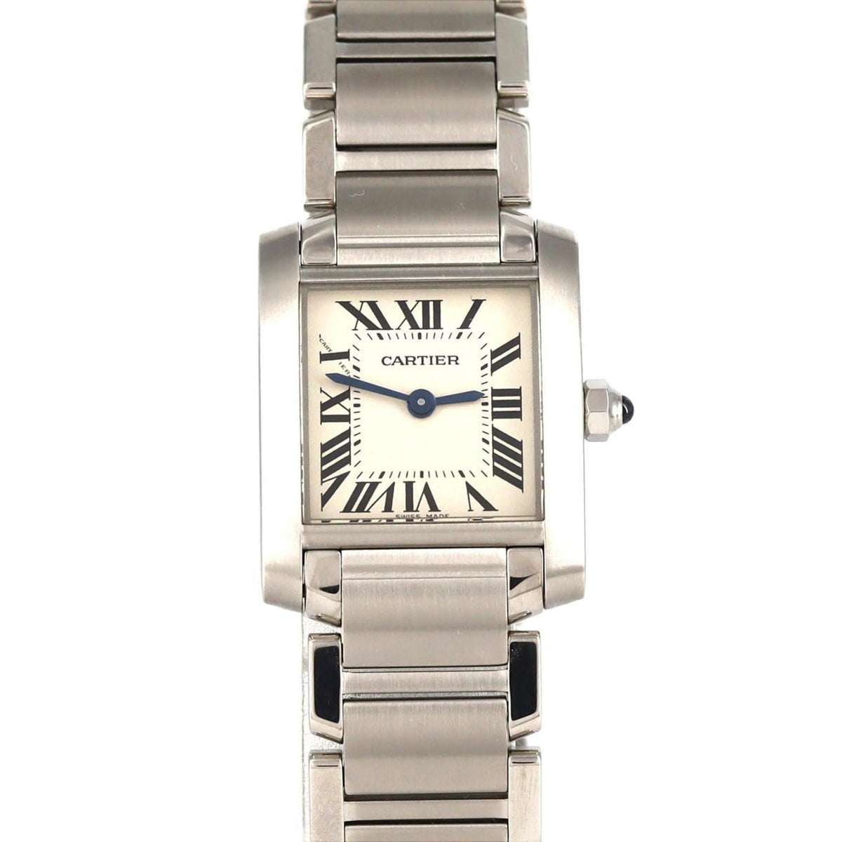 Pre-Owned Cartier Tank Fran?aise SM W51008Q3 Stainless Steel Quartz Watch