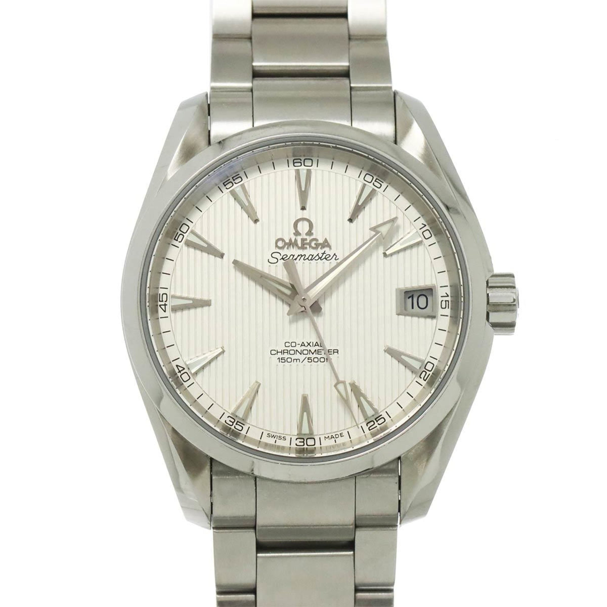 Pre-Owned OMEGA Seamaster Aqua Terra Co-Axial 231 10 39 21 02 001 Men's Watch with Date Display, Silver, Automatic,