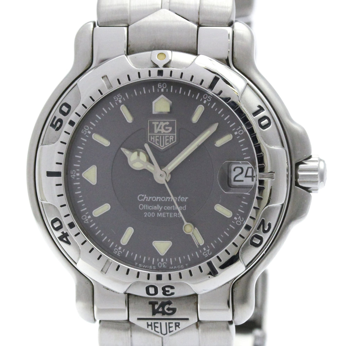 Pre-Owned TAG HEUER 6000 Chronometer Steel Automatic Mens Watch WH5212 Polished