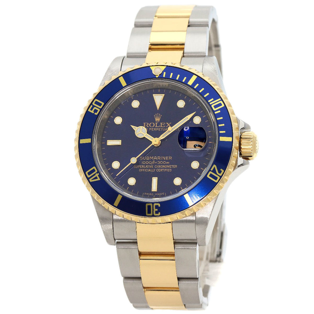 Gebrauchte Rolex 16613 Submariner Roulette Gravur Uhr Edelstahl SSxK18YG K18YG Herren ROLEX 