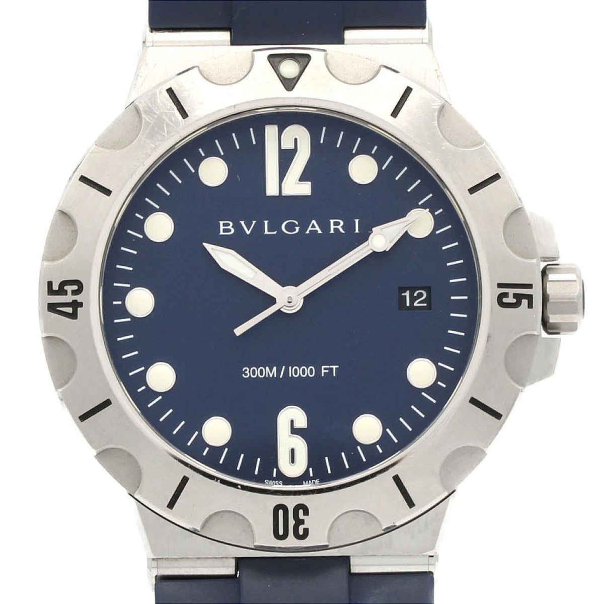 Pre-Owned Bulgari Diagono Scuba DP41SSD DP41C3SVSD SS Automatic Watch