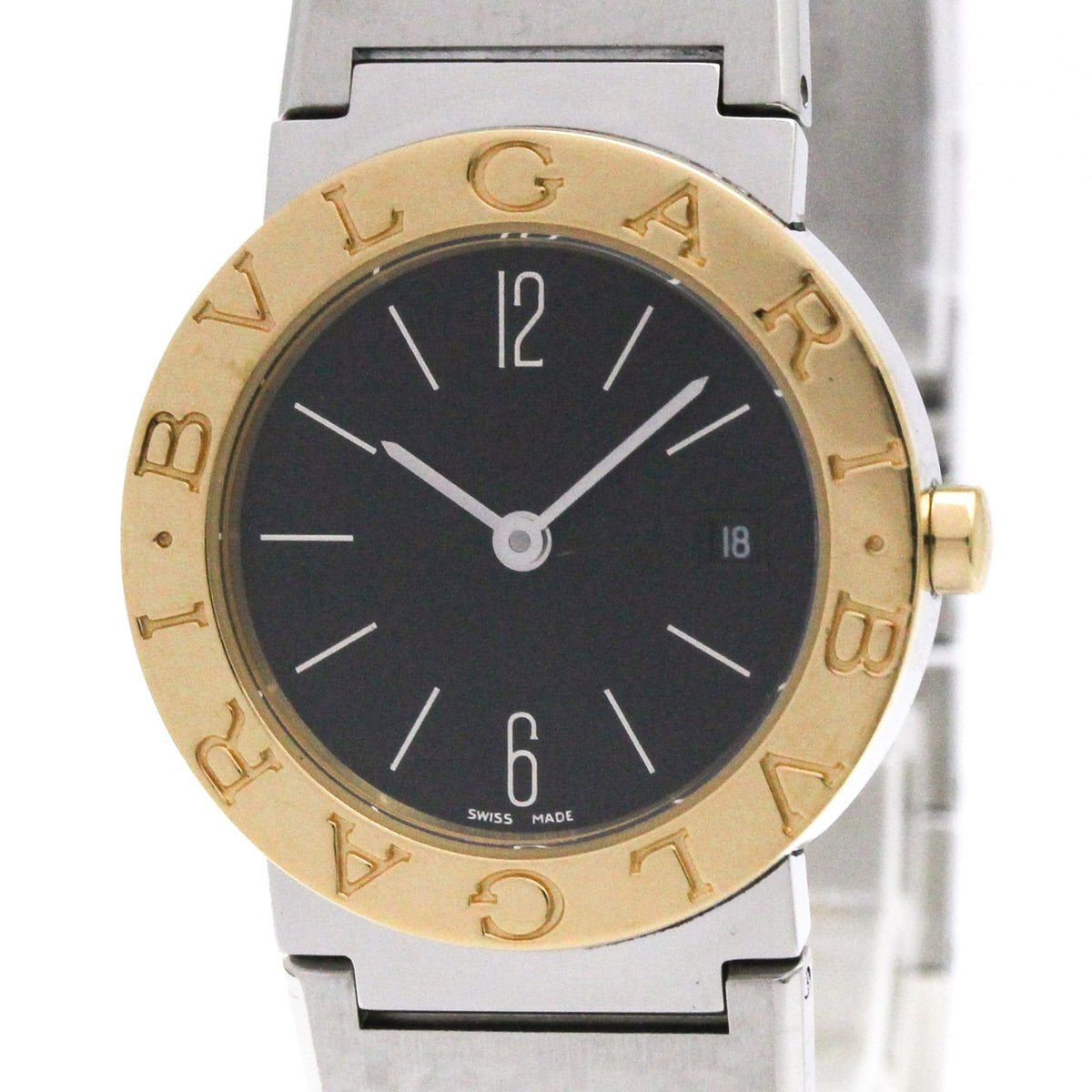 Pre-Owned BVLGARI BVLGARI-BVLGARI 18K Gold Steel Ladies Watch BB26SG Polished