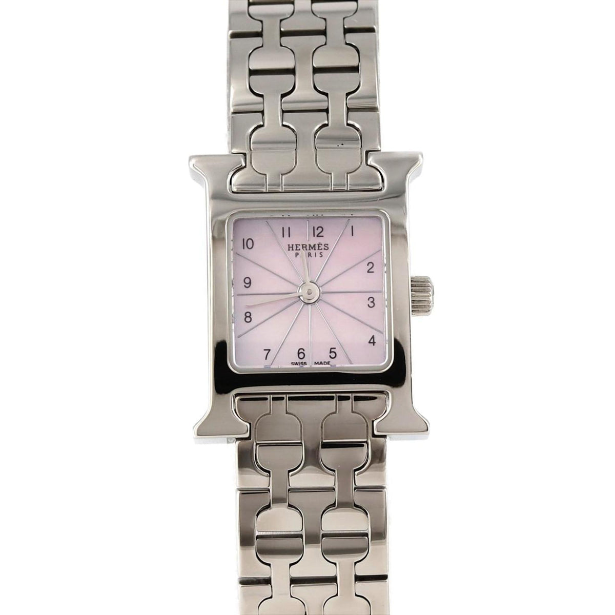 Gebrauchte Hermes H Watch HH1.110 SS Quarz-Armbanduhr 