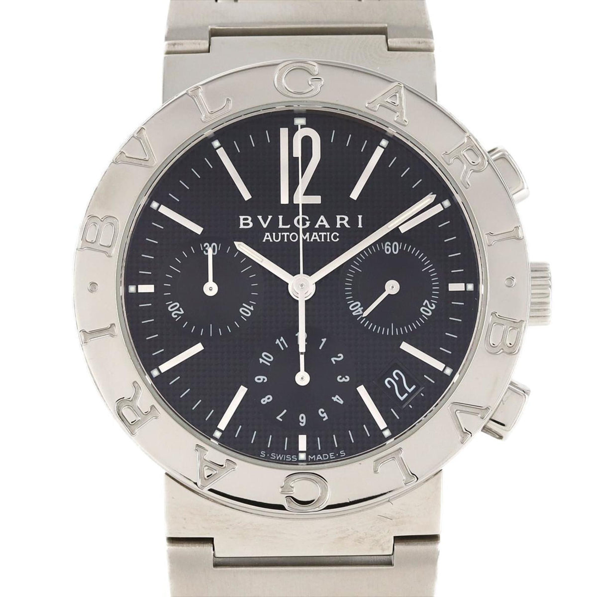 Pre-Owned Bvlgari Chronograph BB38SSCH BB38BSSDCH AT SS Automatic Watch