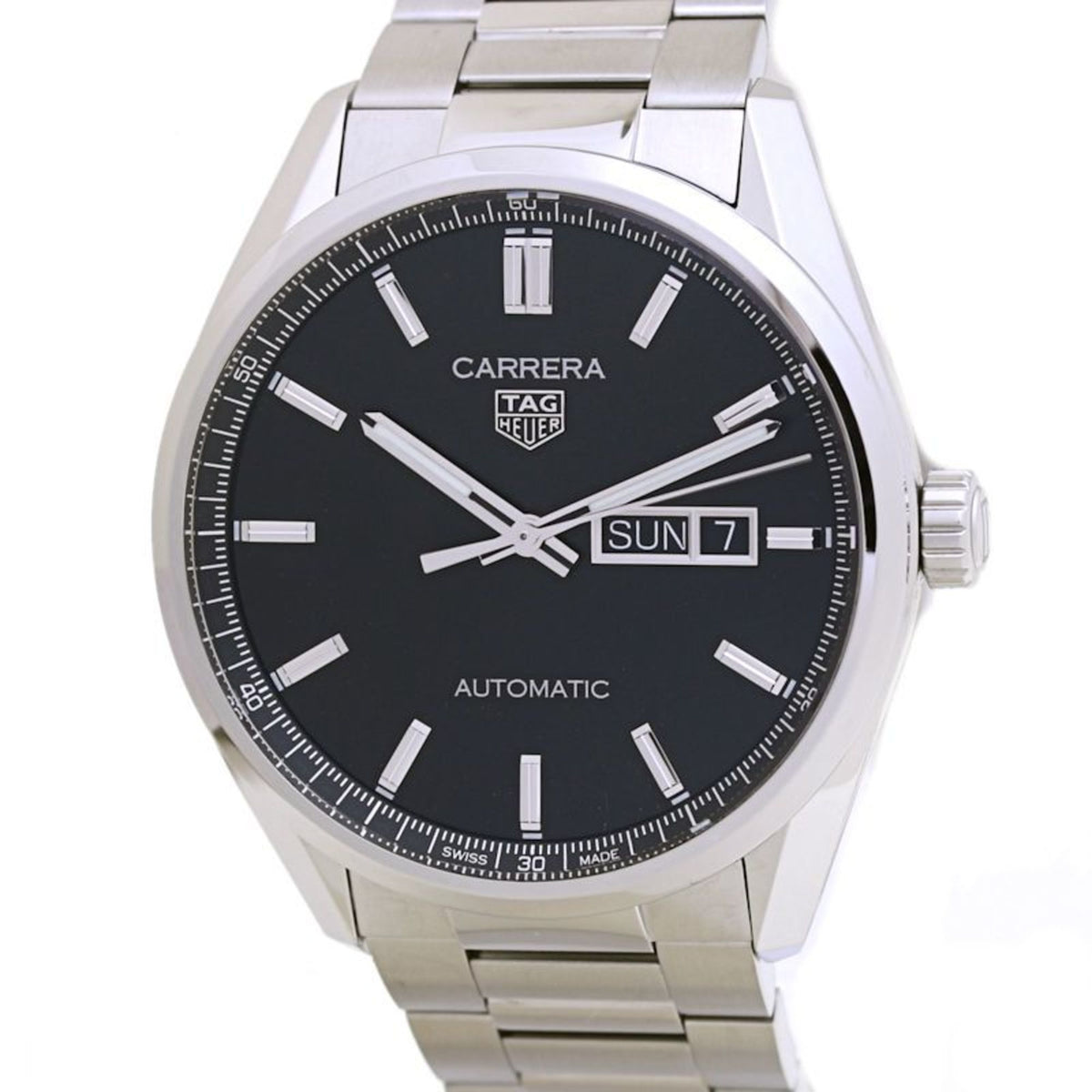 Gebrauchte TAG HEUER Carrera Day Date WBN2010.BA0640 Edelstahl Herrenuhr 40003 