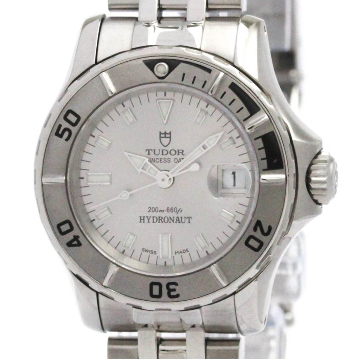 Pre-Owned TUDOR Princess Date Hydronaut Steel Automatic Watch 99090P Polished