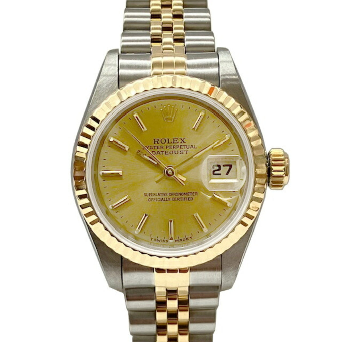 Gebrauchte ROLEX Rolex Datejust 69173 K18 Gold Edelstahl Kombination Automatikuhr für Damen 