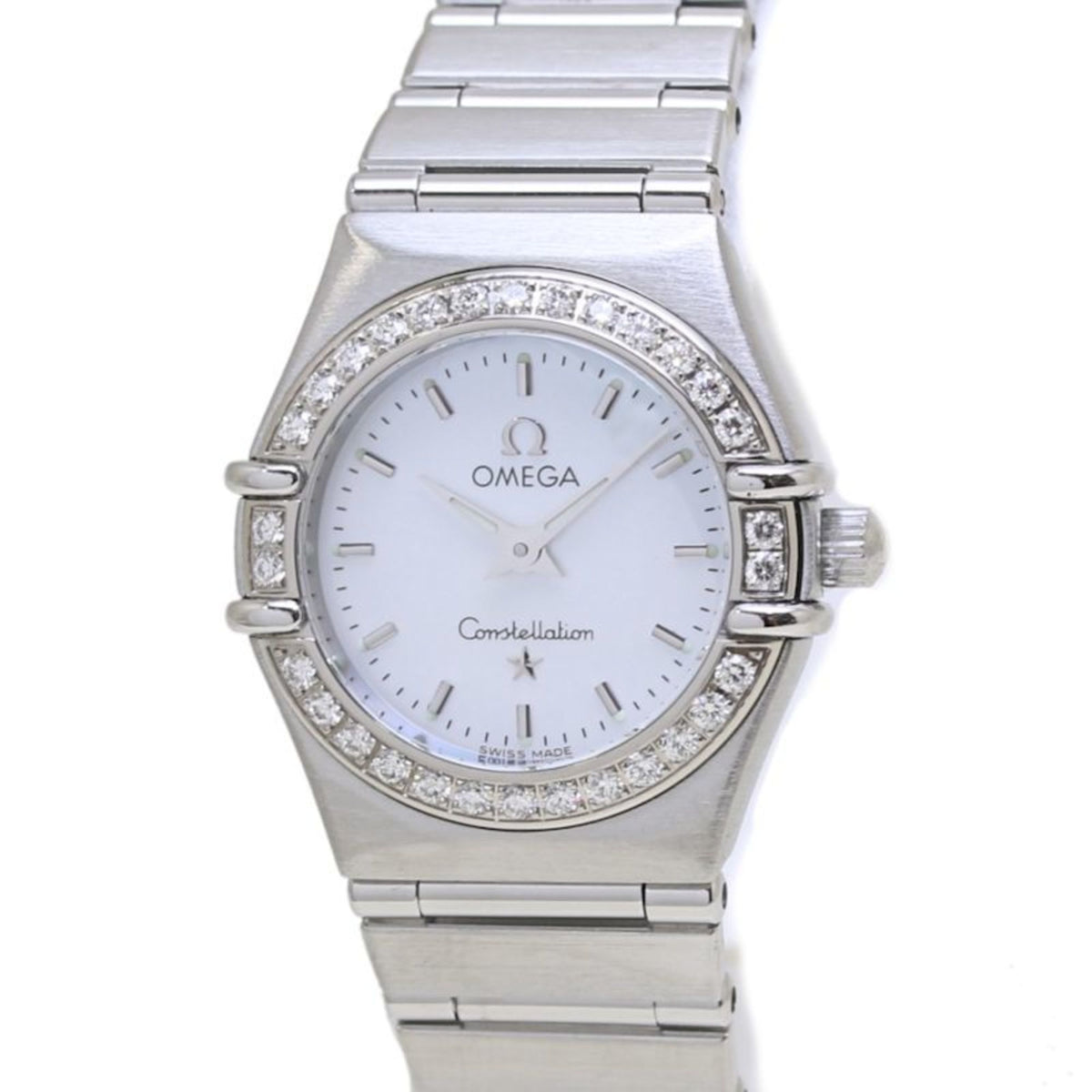 Pre-Owned OMEGA Constellation Mini Diamond Bezel 1466.71.00 Stainless Steel Women's Watch 40033