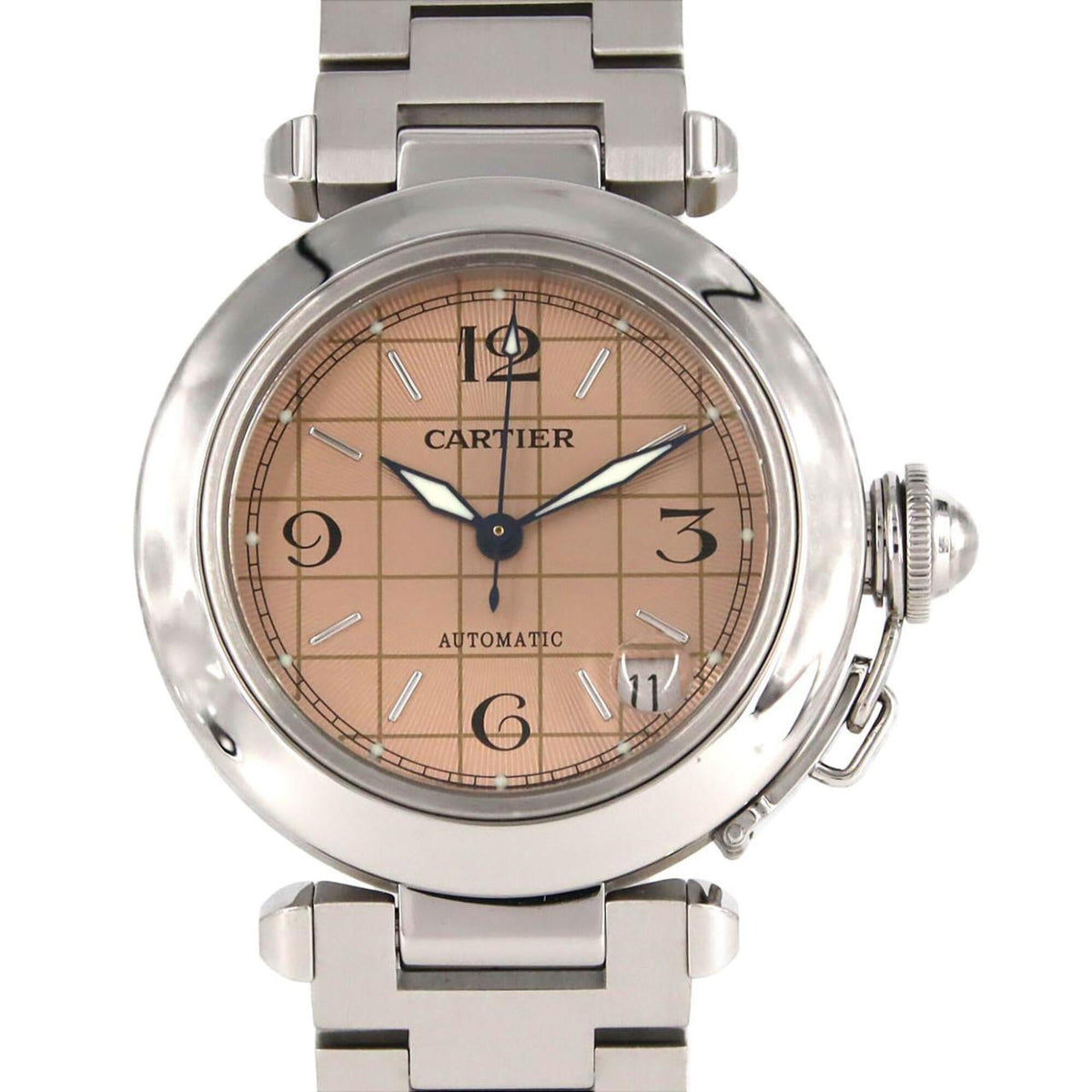 Pre-Owned Cartier Pasha C W31024M7 Stainless Steel Automatic Watch