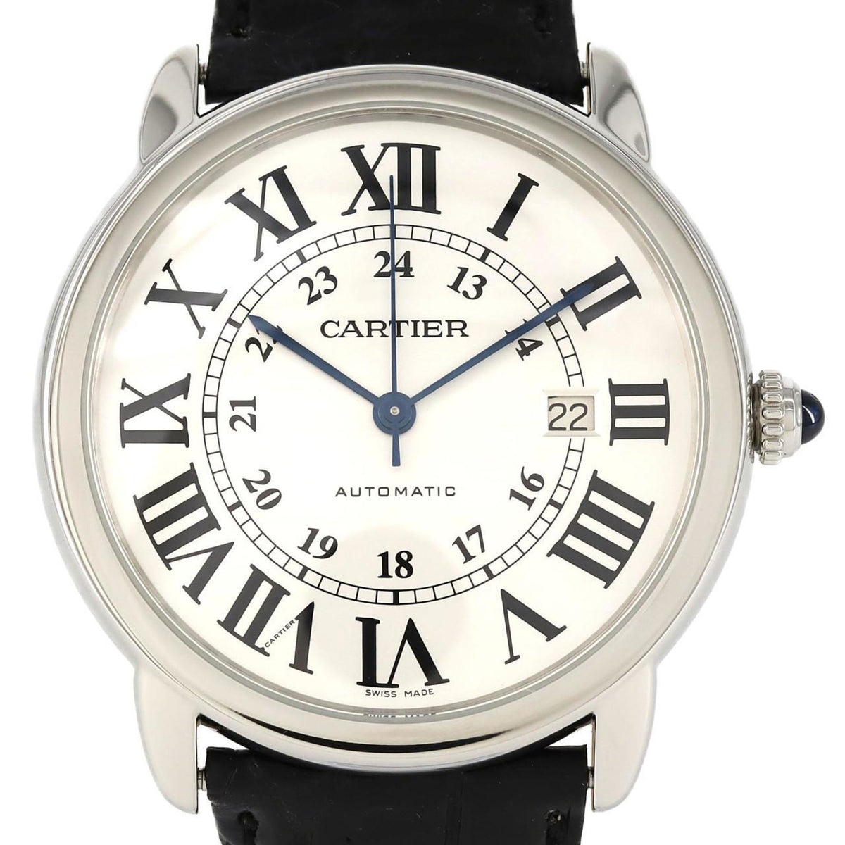 Gebrauchte Cartier Rondo Solo XL W6701010 SS Automatikuhr 
