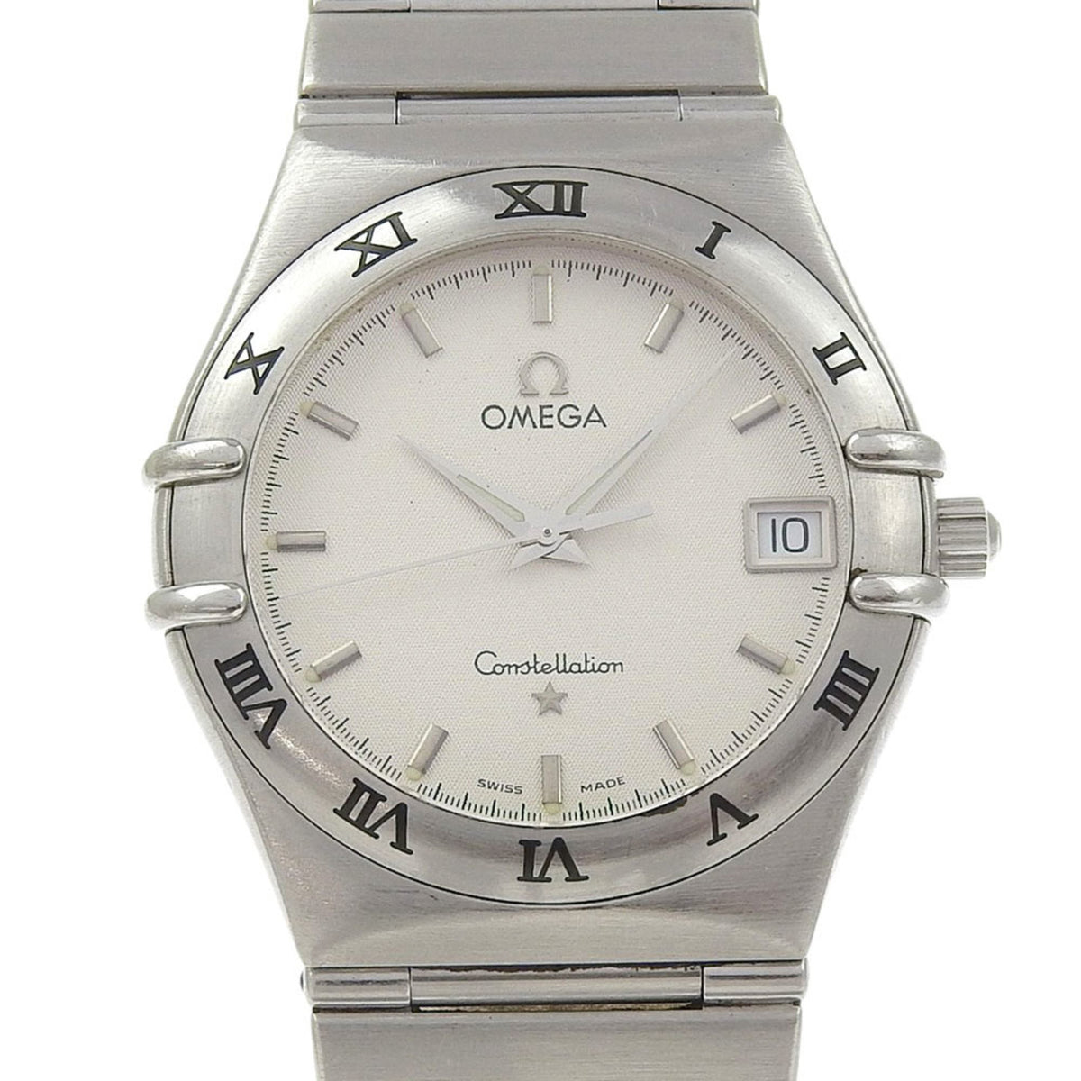 Gebrauchte Omega Constellation Uhr 1512.30 Edelstahl 1998 Quarz Analoganzeige Weißes Zifferblatt Damen 