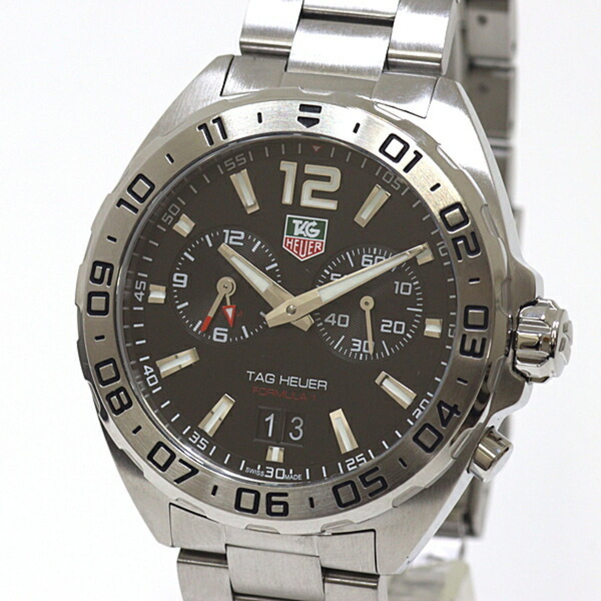 Gebrauchte TAG HEUER Herrenuhr WAZ111A Formula 1 Alarm Quarz Schwarzes Zifferblatt 