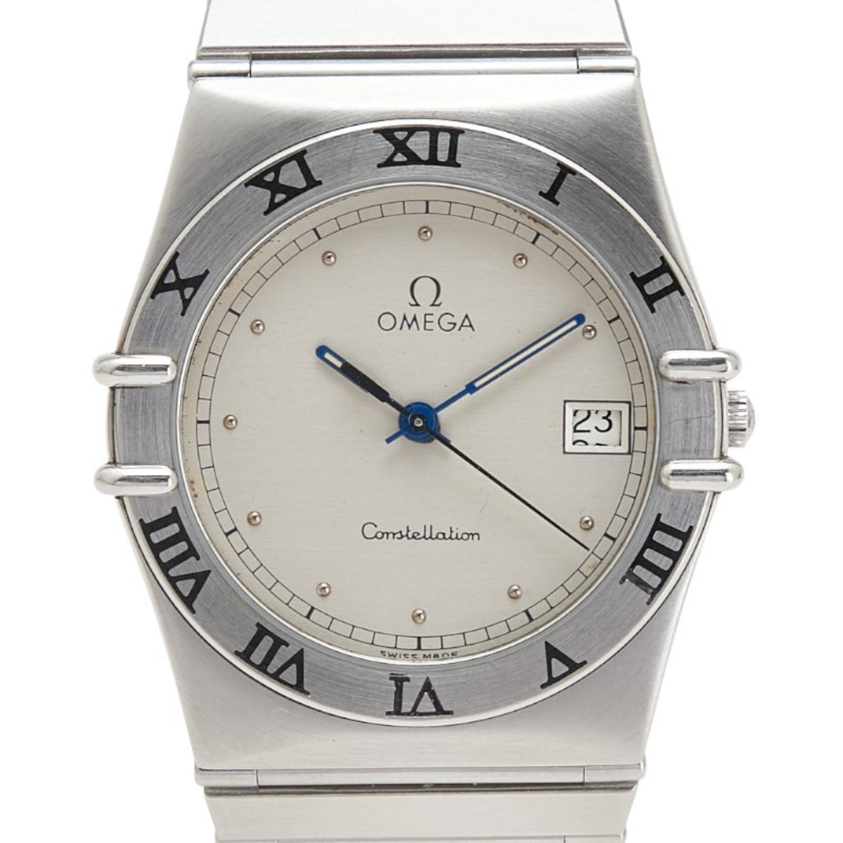 Pre-Owned Omega Constellation Quartz Watch with Silver Dial and Stainless Steel, Men's OMEGA