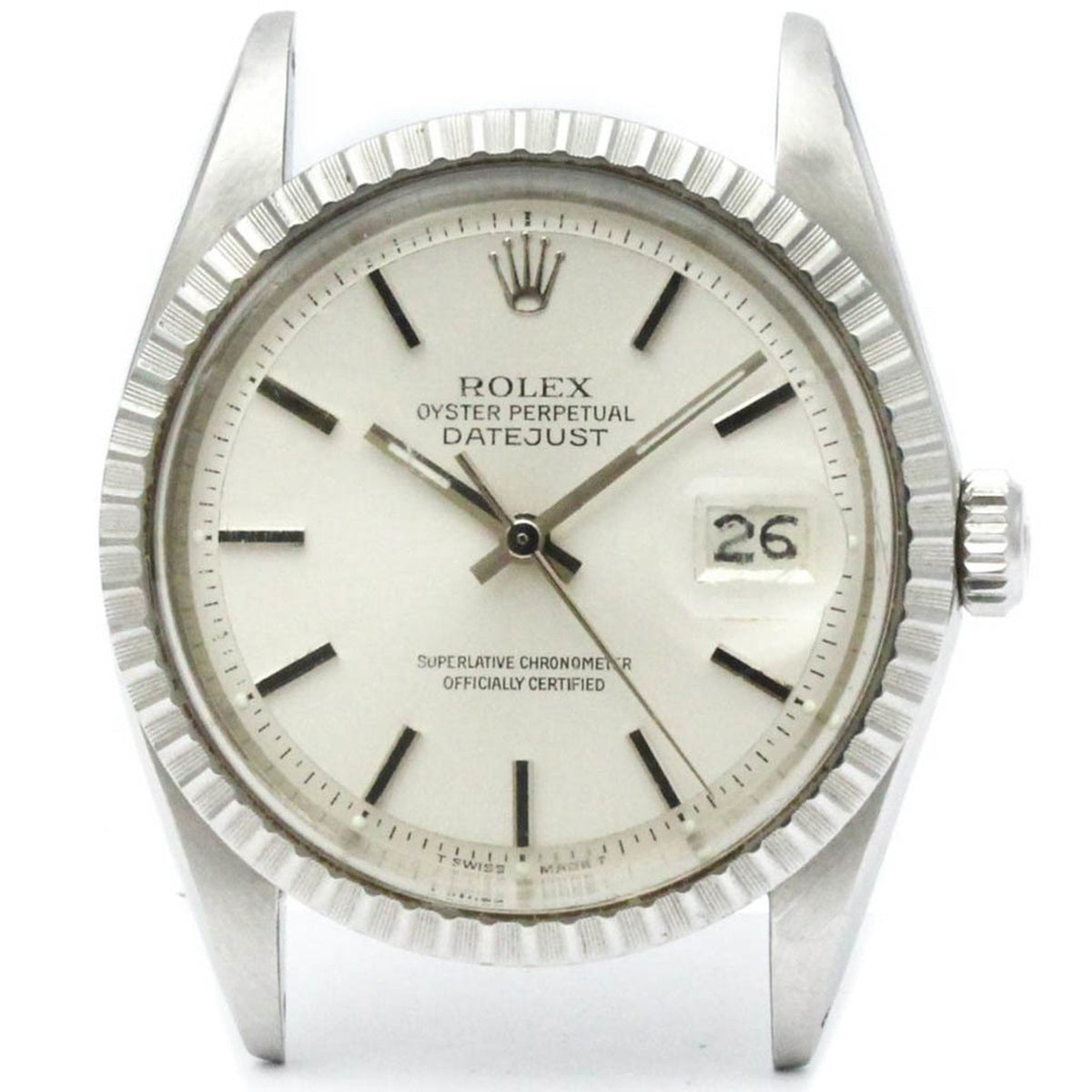 Gebrauchte Vintage ROLEX Datejust 1603 Stahl Automatik Herrenuhr nur Kopf 