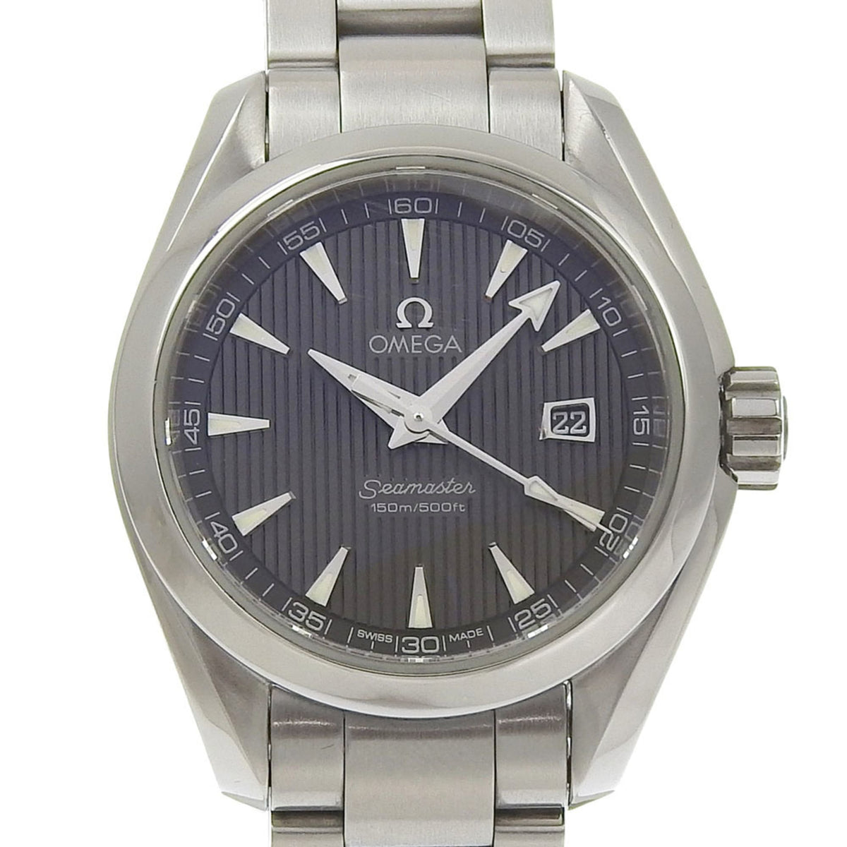 Pre-Owned Like New Omega Seamaster Aqua Terra Date 150m Water Resistant 231 10 61 06 001 Gray Dial Stainless Steel Quartz 30mm
