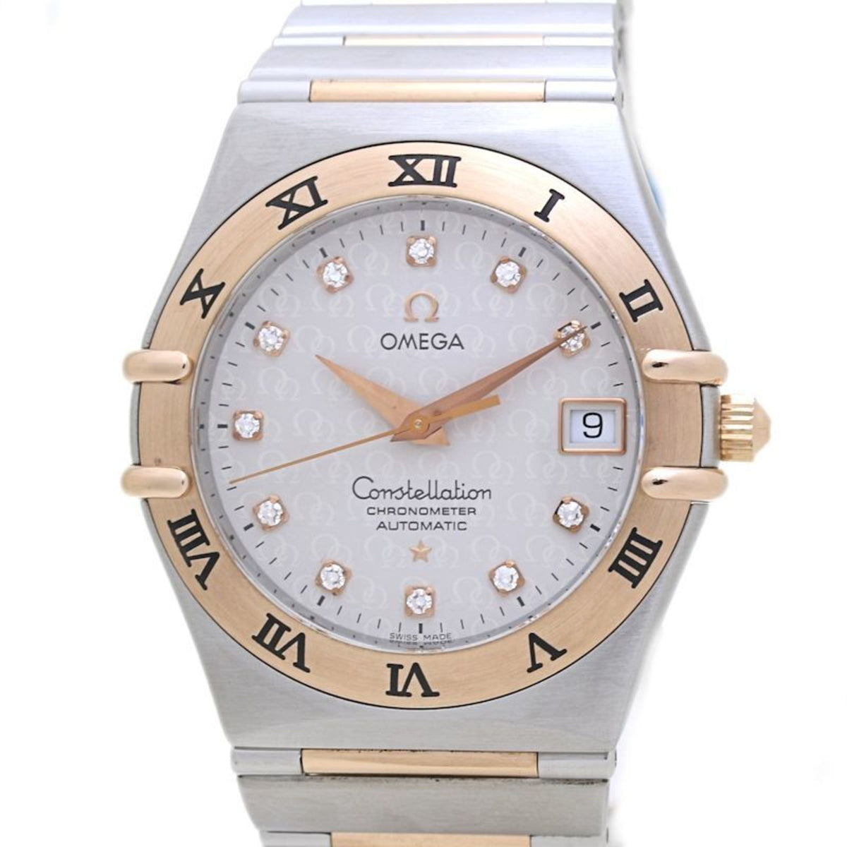 Pre-Owned OMEGA Constellation 11P Diamond 1304.35.00 50th Anniversary Model Men's Watch in 18KRG Rose Gold and Stainless Steel 40157