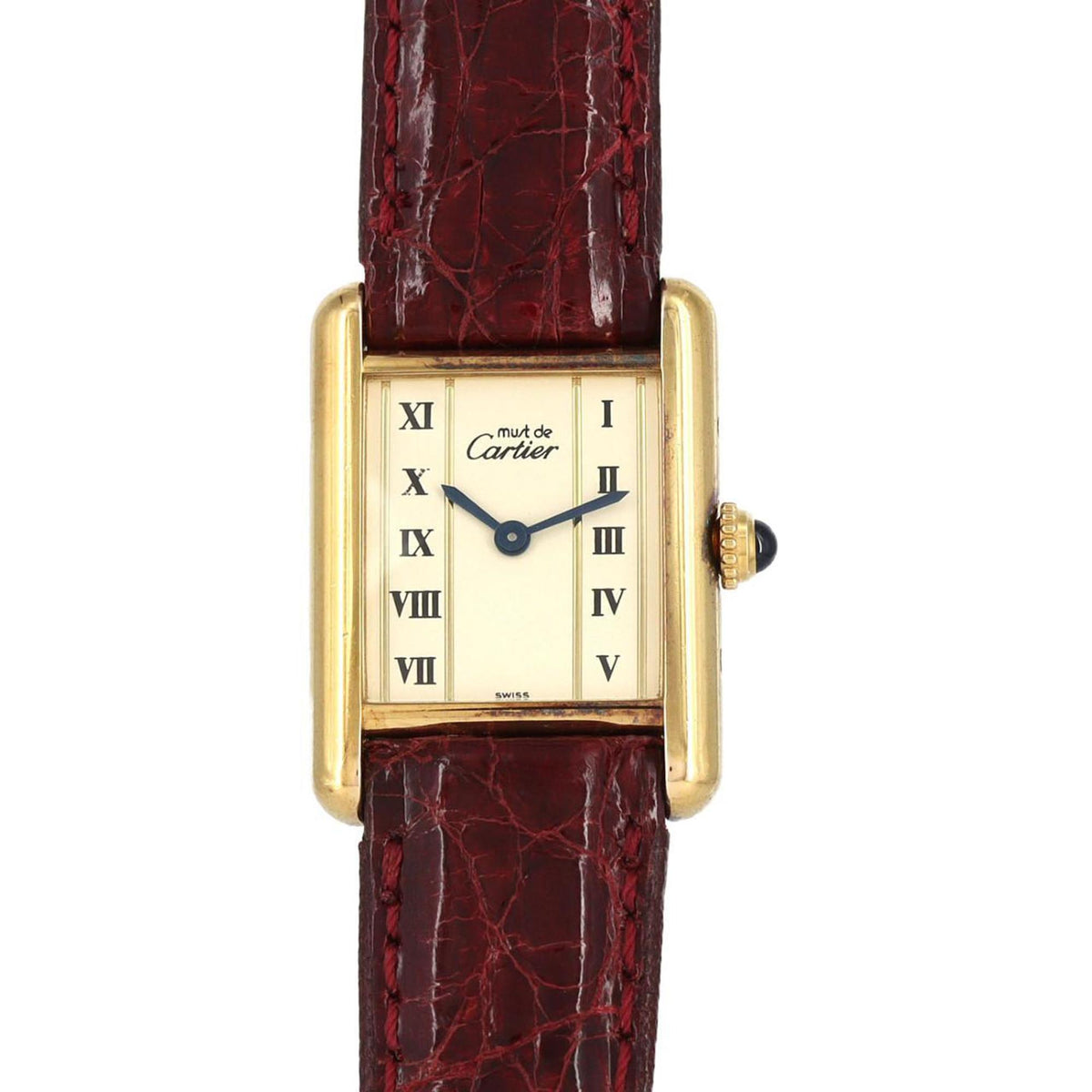 Pre-Owned Cartier Must Tank SM GP W1003053 Quartz Watch